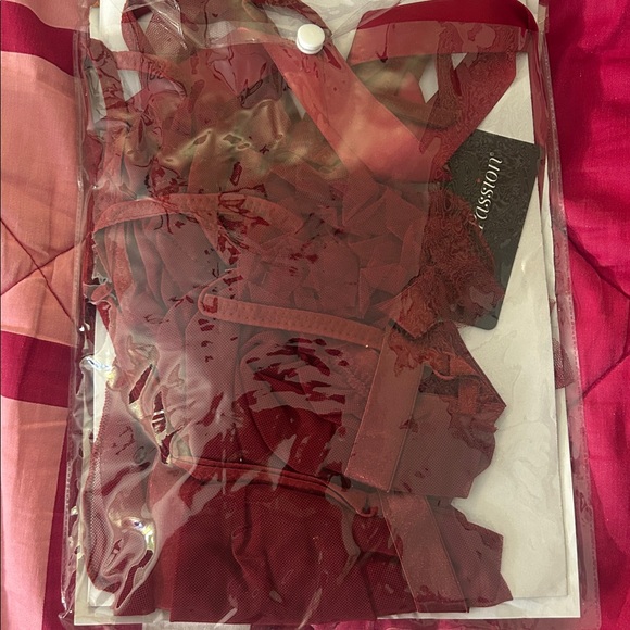 Elegant  ❤️HEART BREAKER RED ❤️Lingerie Set - Picture 4 of 4